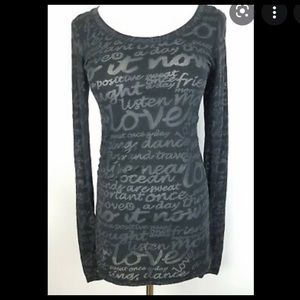 EUC Lululemon Long Sleeve Manifesto Burnout Black